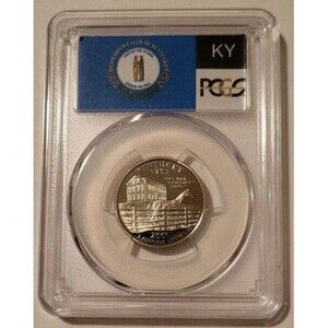 2001 S Clad Kentucky State Quarter Proof PR70 DCAM PCGS Flag Label